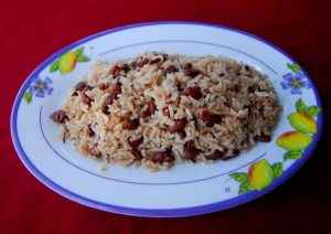 Rice and beans.