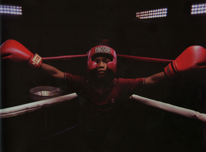 Moisés García, quién vive en el barrio Naciones Unidas, sueña ser campeón de boxeo algún día.