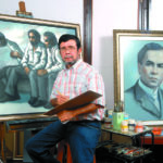 El pintor Róger Pérez de la Rocha y su otro yo